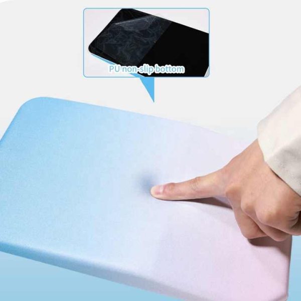 Gradual Pink Ergonomic PU Anti-Slip Mouse Pad with Wrist Support - Rectangular Gradient Desk Mat for Gaming and Office Use - Image 6