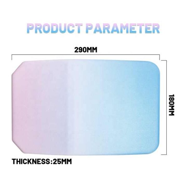 Gradual Pink Ergonomic PU Anti-Slip Mouse Pad with Wrist Support - Rectangular Gradient Desk Mat for Gaming and Office Use - Image 7
