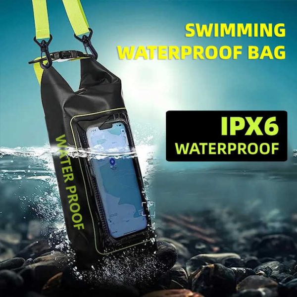 Yellow 2L Waterproof Phone Pouch - Multi-Functional PVC Dry Bag for Swimming and Water Activities - Image 4