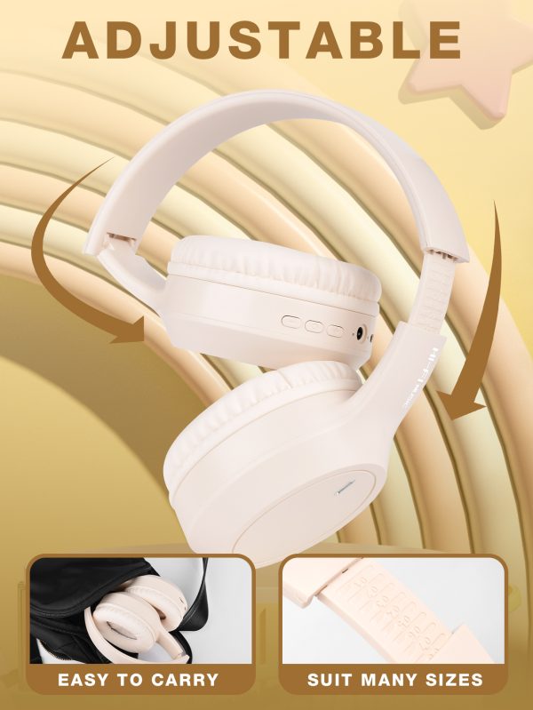 Khaki Over-Ear Wireless Headphones - Immersive Sound, 360° Surround Sound - Image 2