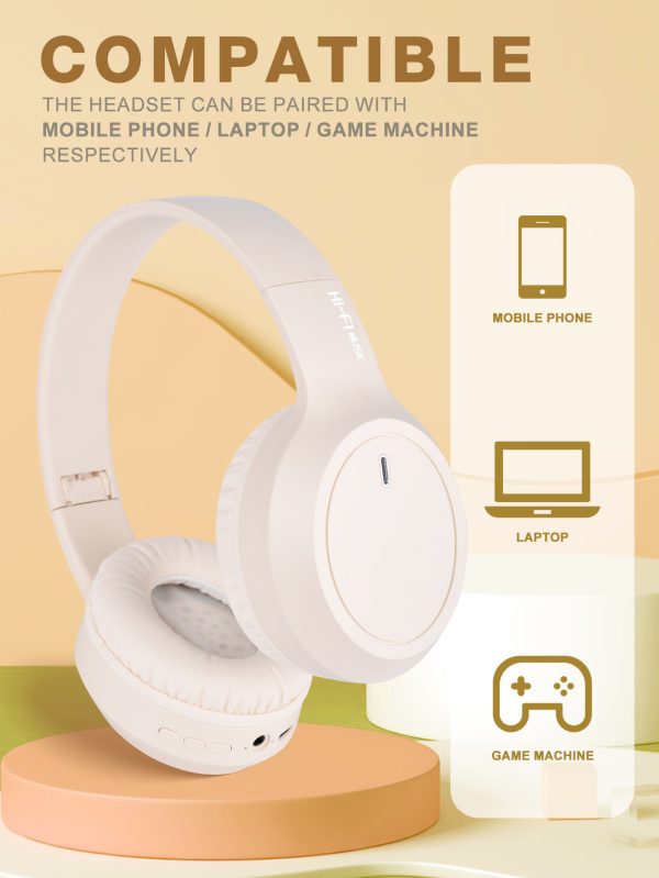 Khaki Over-Ear Wireless Headphones - Immersive Sound, 360° Surround Sound - Image 3