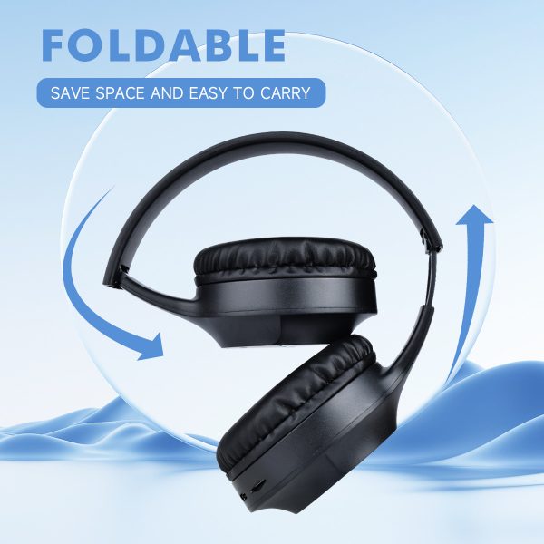 Blue Wireless Gaming Headphones with Lights - Foldable Design, 40mm Drivers, Comfortable - Image 2