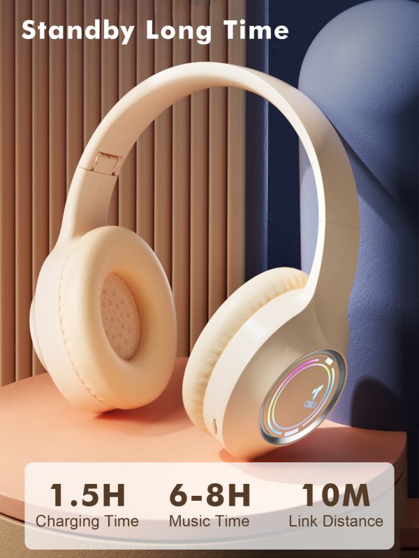 Black Bluetooth 5.2 Headphones - Foldable, Adjustable Headband, TF Card - Image 4