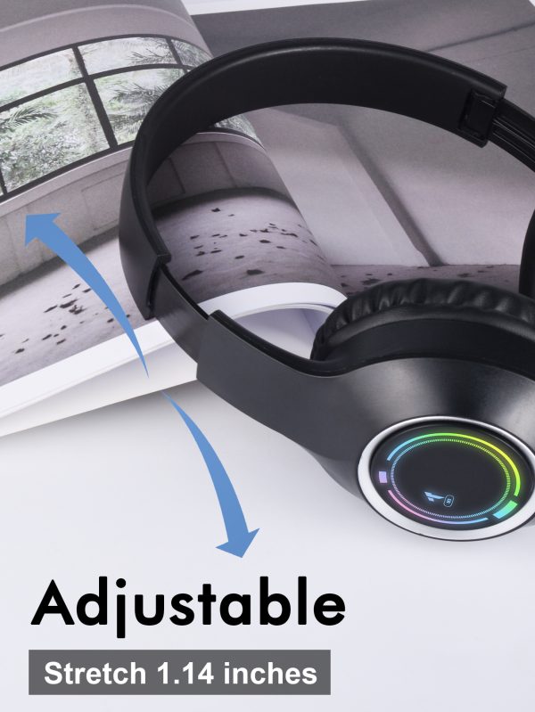 Black Bluetooth 5.2 Headphones - Foldable, Adjustable Headband, TF Card - Image 6