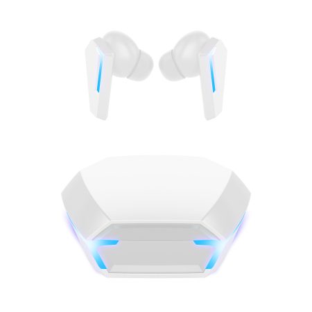 White Wireless Gaming Earbuds - Bluetooth 5.2, Low Delay, 3D Stereo