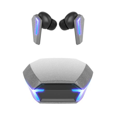 Silver Wireless Gaming Earbuds - Bluetooth 5.2, Low Delay, 3D Stereo