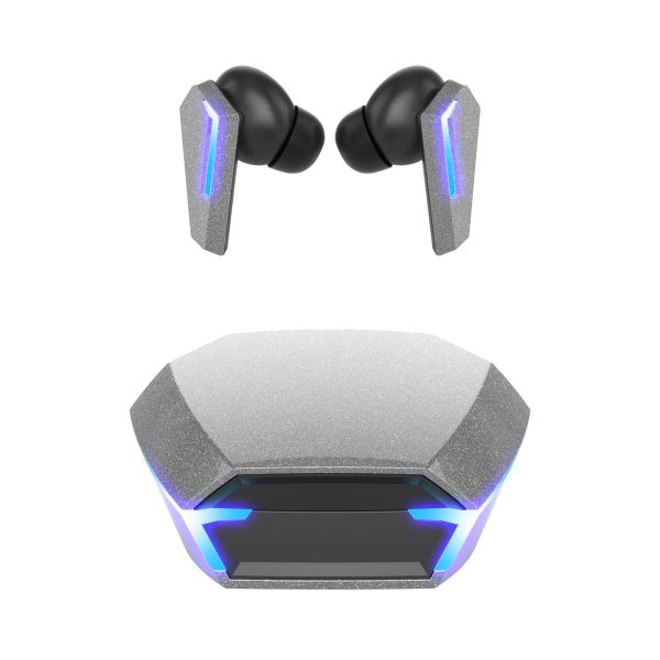 Silver Wireless Gaming Earbuds - Bluetooth 5.2, Low Delay, 3D Stereo