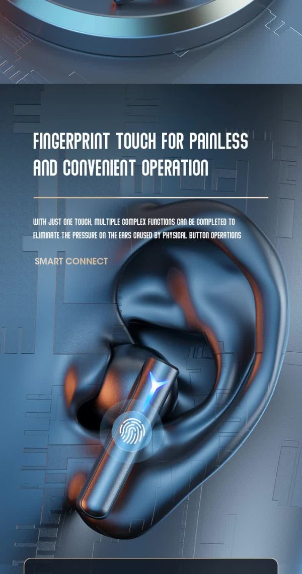 Pink Bluetooth 5.3 Wireless Earbuds - Hi-Fi Audio, Comfortable In-Ear, Fingerprint Touch - Image 6
