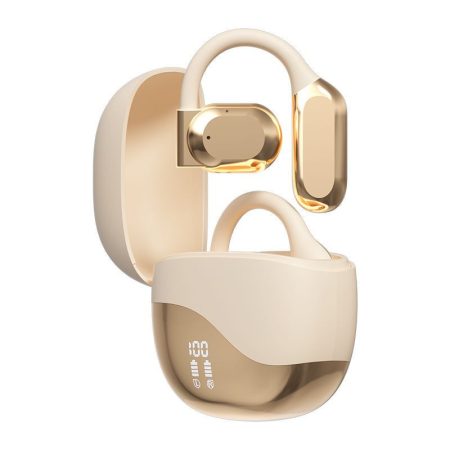 Gold Open Ear Bluetooth 5.3 Headphones - Non-In-Ear, Ear Hook, Wireless Sports