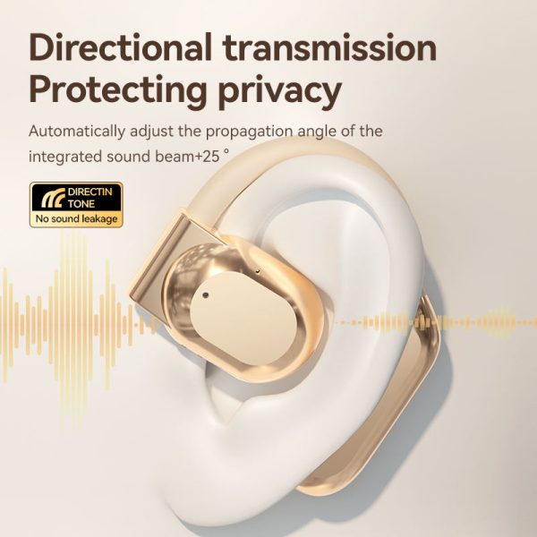 Gold Open Ear Bluetooth 5.3 Headphones - Non-In-Ear, Ear Hook, Wireless Sports - Image 2