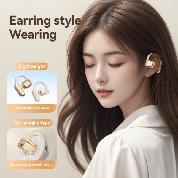 Gold Open Ear Bluetooth 5.3 Headphones - Non-In-Ear, Ear Hook, Wireless Sports - Image 3