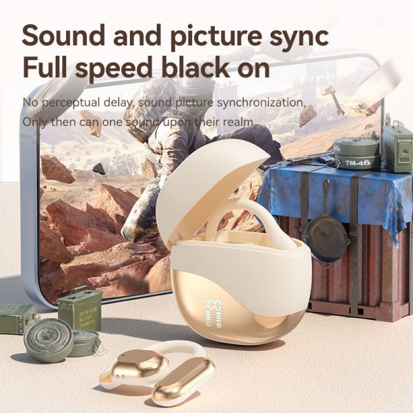 Gold Open Ear Bluetooth 5.3 Headphones - Non-In-Ear, Ear Hook, Wireless Sports - Image 5