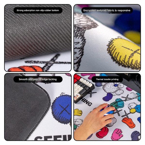 (90x40x0.4cm) Computer Desk Mat - Big Beard Uncle Series, Smooth Gaming Surface - Style 3 - Image 2