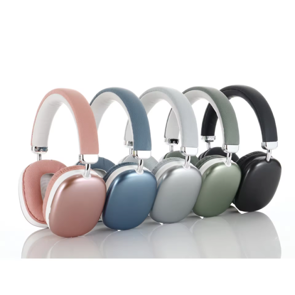 Beige Wireless Bluetooth Headphones - Over-Ear, Deep Bass, Foldable, Long Battery Life - Image 2
