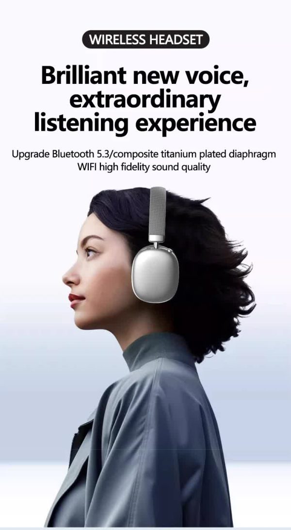 Black Comfortable Over-Ear Headphones - Hi-Fi Sound, Long Battery, Swivel Control - Image 2