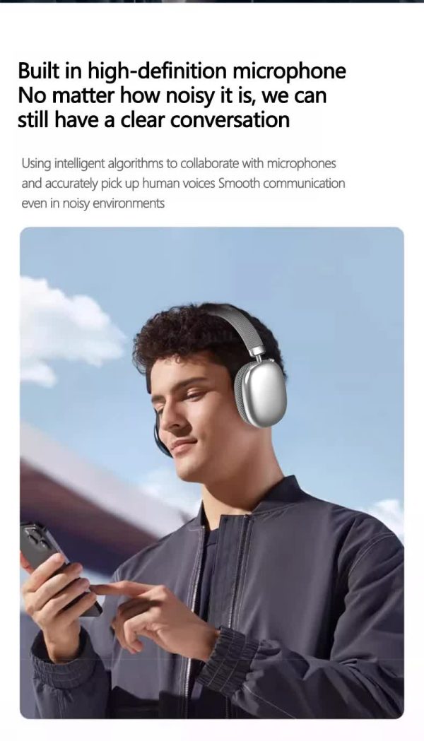 Black Comfortable Over-Ear Headphones - Hi-Fi Sound, Long Battery, Swivel Control - Image 10
