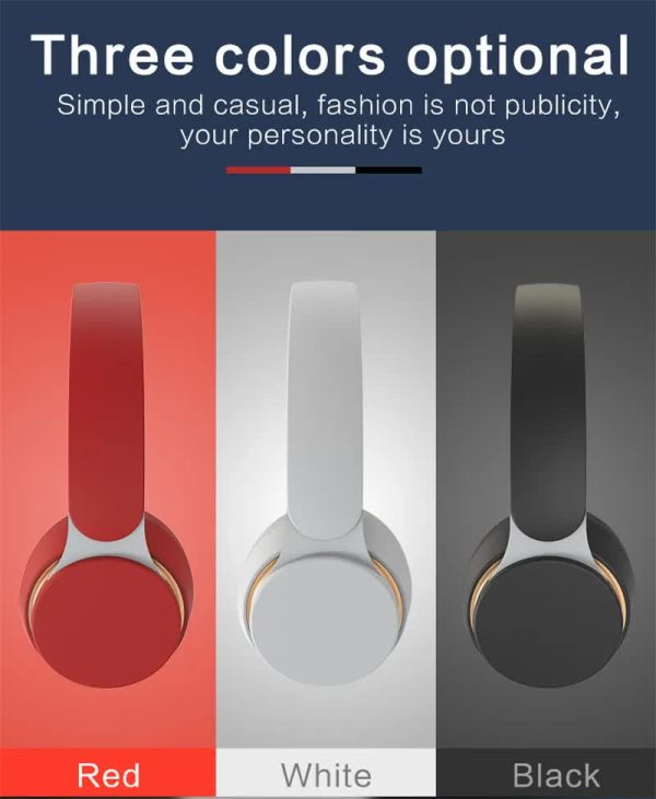 Light Green Wireless Bluetooth Headphones with Noise Reduction - Heavy Bass, Long Battery Life, TF Card Support - Image 3