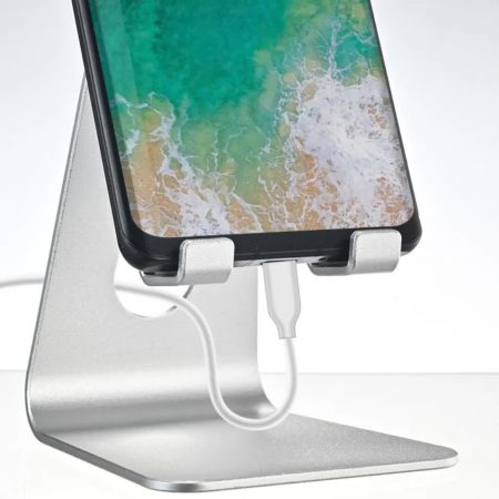 2 Pcs Pink Foldable Aluminum Alloy Phone & Tablet Stand - Adjustable Portable Desktop Holder - Image 5