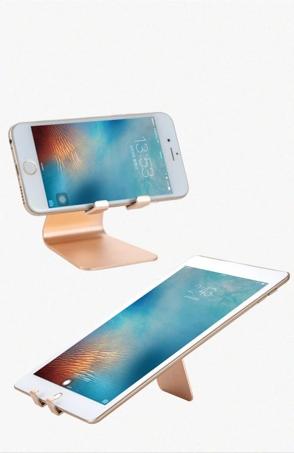 2 Pcs Pink Foldable Aluminum Alloy Phone & Tablet Stand - Adjustable Portable Desktop Holder - Image 7