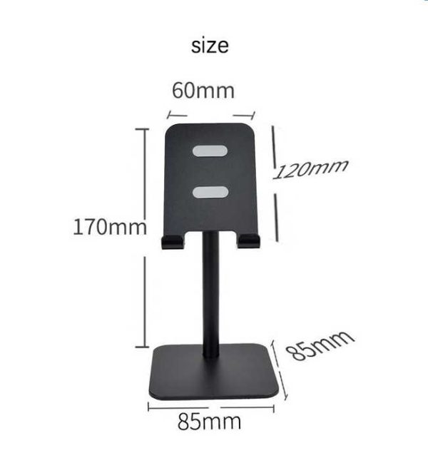 Silver Adjustable Aluminum Alloy Phone and Tablet Stand - Telescopic Desktop Holder for Live Streaming and Hands-Free Use - Image 4