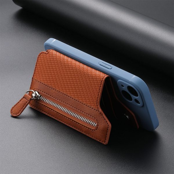 2 Pcs Blue Multifunction Stick-On Phone Wallet - PU Leather Card Holder with Zipper & Flip Cover - Image 7