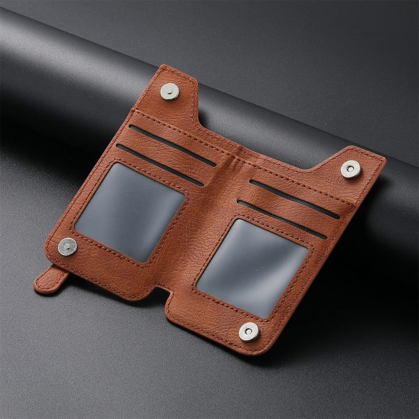 2 Pcs Blue Multifunction Stick-On Phone Wallet - PU Leather Card Holder with Zipper & Flip Cover - Image 8