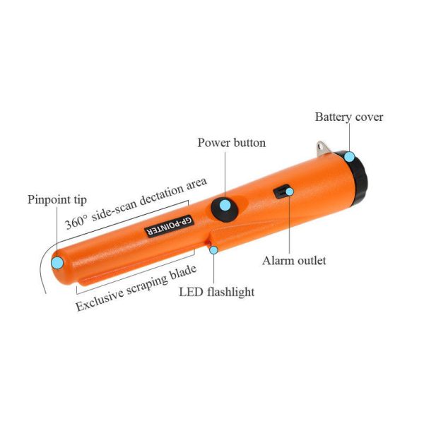 Red High-Sensitivity Metal Detector Pinpointer - GP Pointer with Vibration and Audio Alert for Treasure Hunting - Image 6