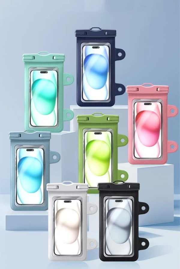 Mint Green 2-Pack Universal IPX8 Waterproof Phone Pouch with Lanyard - Touch Sensitive Case for Swimming & Outdoor Sports - Image 2