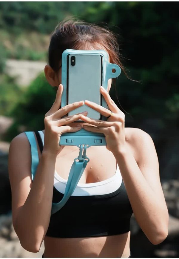 Mint Green 2-Pack Universal IPX8 Waterproof Phone Pouch with Lanyard - Touch Sensitive Case for Swimming & Outdoor Sports - Image 4