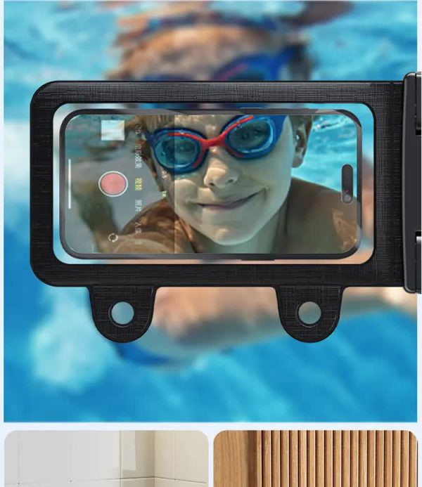 White 2-Pack Universal IPX8 Waterproof Phone Pouch with Lanyard - Touch Sensitive Case for Swimming & Outdoor Sports - Image 3
