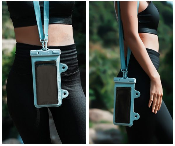 White 2-Pack Universal IPX8 Waterproof Phone Pouch with Lanyard - Touch Sensitive Case for Swimming & Outdoor Sports - Image 5
