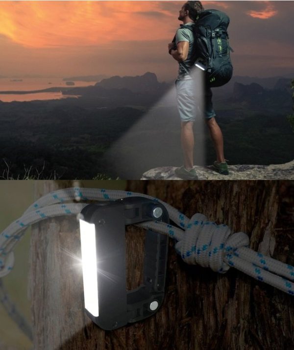 Powerbank Carabiner Light with COB LED Technology-Black/Navy - Image 3