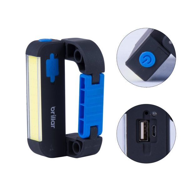 Powerbank Carabiner Light with COB LED Technology-Black/Navy - Image 4