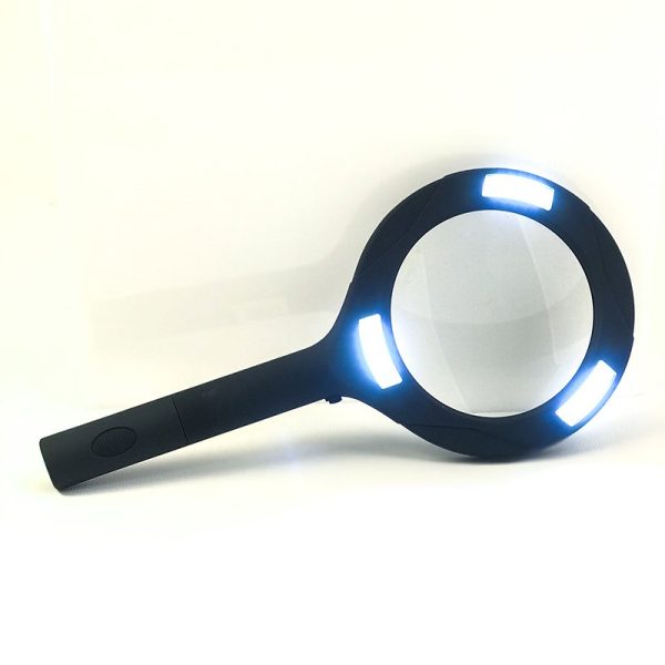 Brillar Light Up Magnifying Glass with COB LED Technology-Black/Navy - Image 5