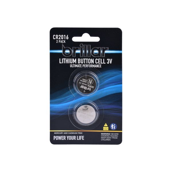 Brillar CR2016 Lithium Button Cell 2pk - Image 2