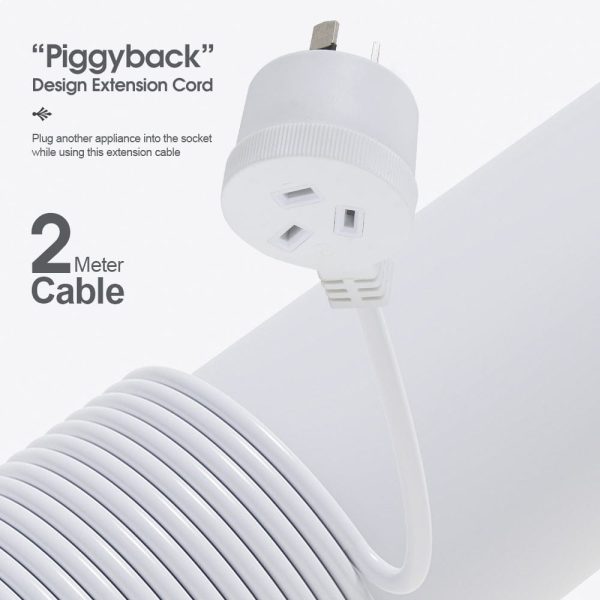 2 Meters Piggyback Extension Power Outlets Lead - Image 2