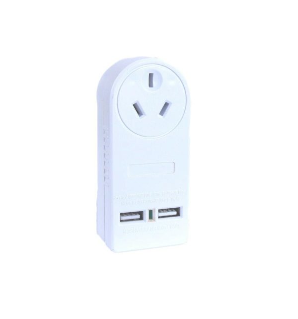 2400W High Powered Dual USB Charger Adaptor With Surge Protection - Image 3