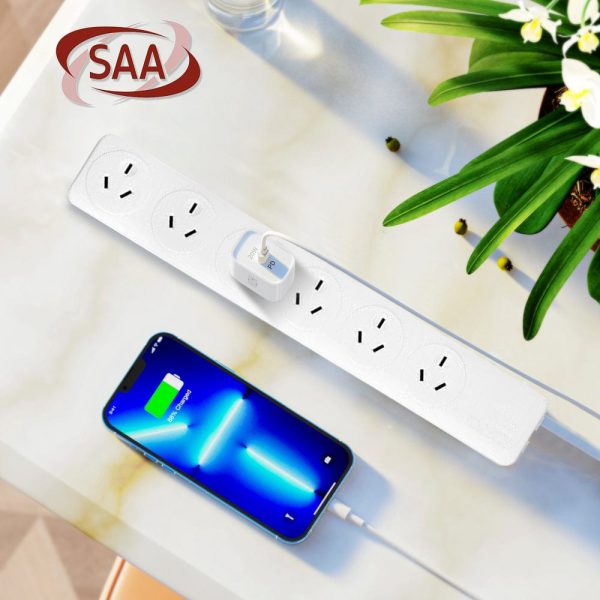 6 Outlet Power Board With Overload Protection 1M Lead Cable - Image 2