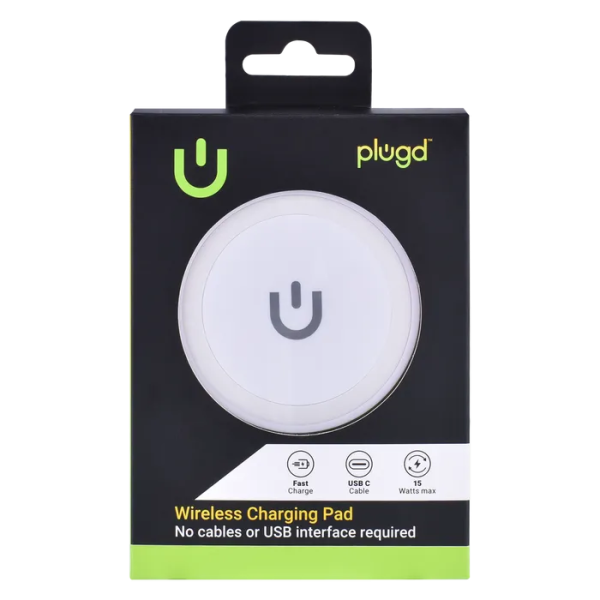 PLUGD 15W USB-C Qi Wireless Charging Pad for iPhone & Android Phones - Image 2