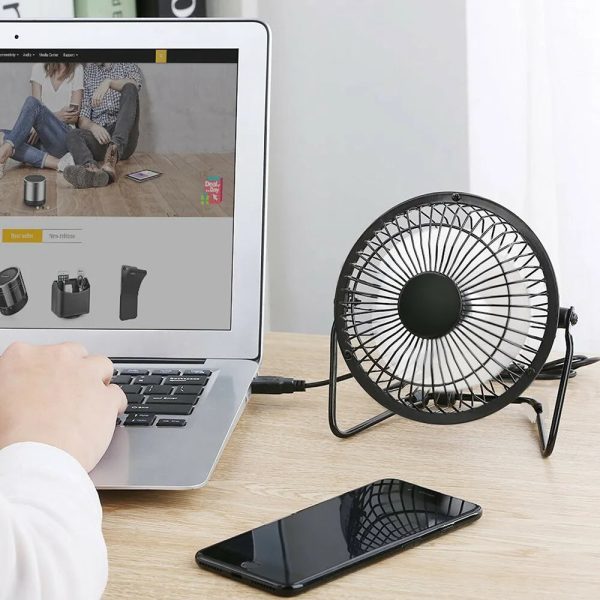360 Degree Tilt Adjustable USB Portable Mini Desk Fan - Image 4