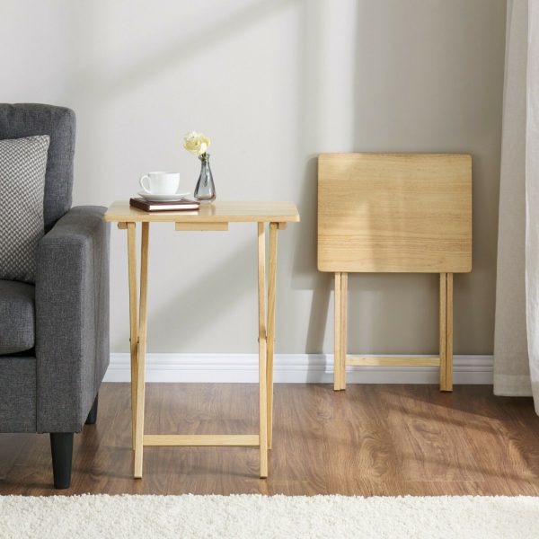 Bamboo Folding Laptop Tray & Snack Table - Image 2