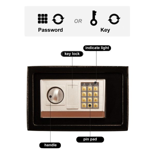 8.5L Electronic Digital Security Double Alarm Safe Box - Image 3