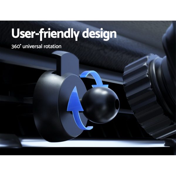 Devanti Wireless Car Charger Fast Charging Car Mount Vent Suction cup - Image 6