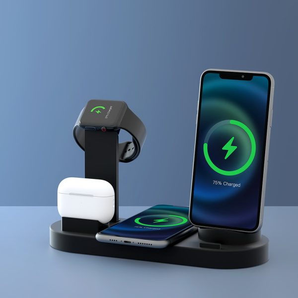 Devanti 4-in-1 Wireless Charger Dock Multi-function Charging Station for Phone - Image 8