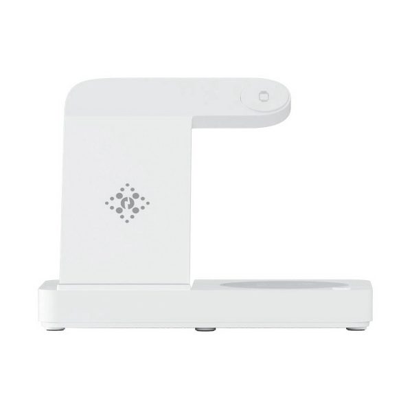 Devanti 4-in-1 Wireless Charger Dock Fast Charging for Phone White - Image 4