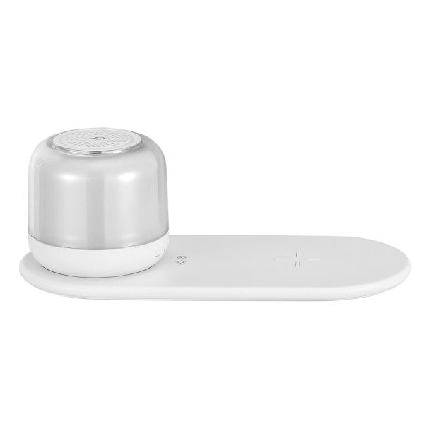 Devanti 3 in 1 Wireless Charger 15W Fast Charging RGB Light Bluetooth Speaker for Phone - Image 3