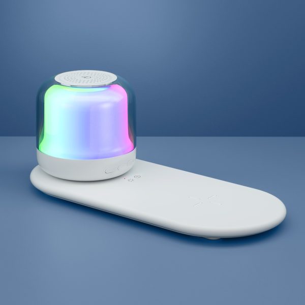 Devanti 3 in 1 Wireless Charger 15W Fast Charging RGB Light Bluetooth Speaker for Phone - Image 7