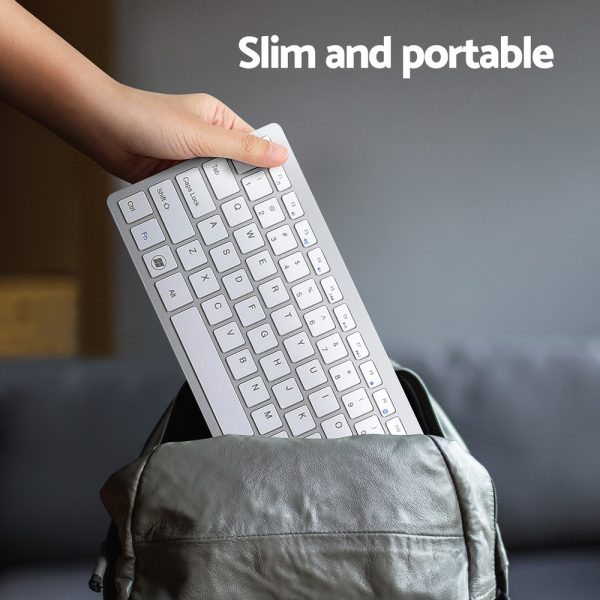 Wireless Keyboard and Mouse Combo Bluetooth Set for PC Laptop Phone Tablet 78 Keys White - Image 6