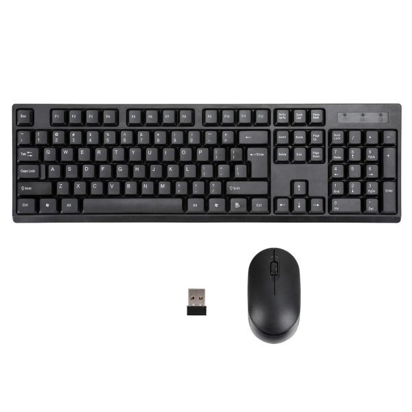Wireless Keyboard and Mouse Combo Bluetooth Set for PC Laptop Phone Tablet 104 Keys Black - Image 3