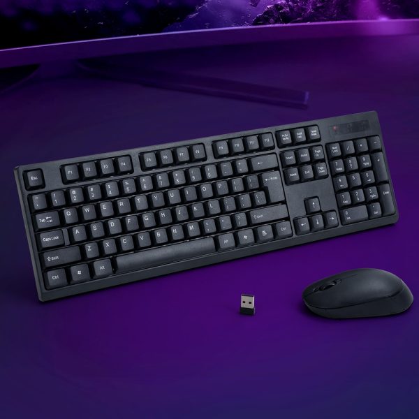 Wireless Keyboard and Mouse Combo Bluetooth Set for PC Laptop Phone Tablet 104 Keys Black - Image 7